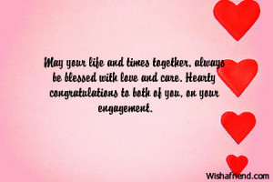 Engaged Couple Quotes With love and care.