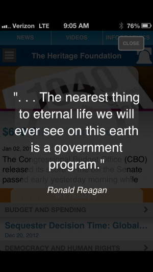 Eternal Life on earth = a govt program