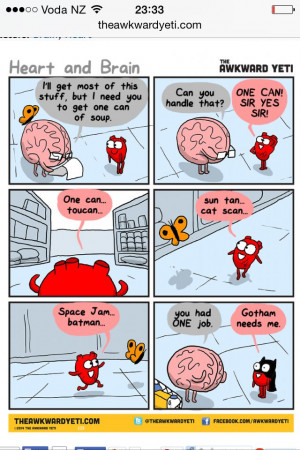 The heart and brain comic