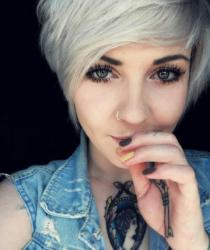 Short silver hair