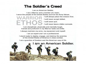 Soldiers Creed Army Print