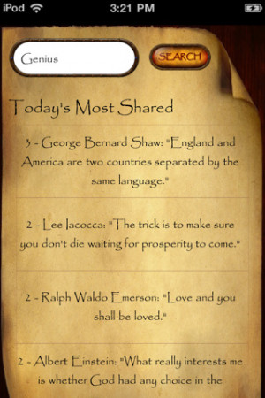 ... Most Shared Famous Quotes on Facebook and Twitter iPhone iPad iOS