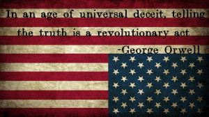 George orwell quote truth abstract