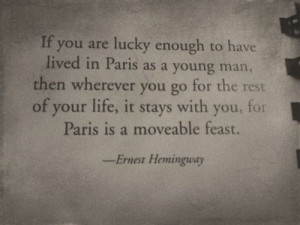 Favorite writer, favorite book: Ernest Hemingway, A Moveable Feast.