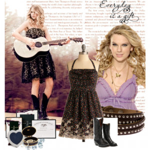 Taylor Swift by iTeenLoveQuotes featuring narrow bootsFloral print ...