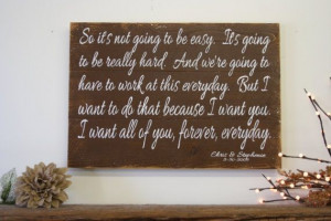 The Notebook Quote So It's Not Going To Be Easy Pallet Wood Sign ...