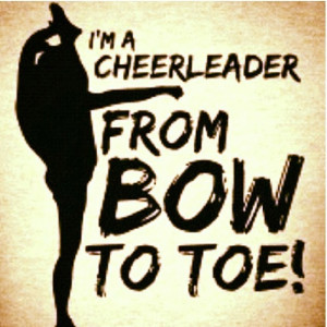 Cheerleader from bow to toe