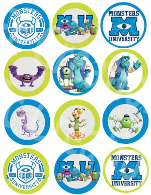 Monsters university party cupcake toppersBirthday Parties, Monsters ...