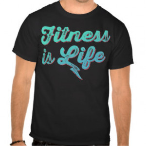 Fitness is Life Retro Fitness Motivation T-shirt