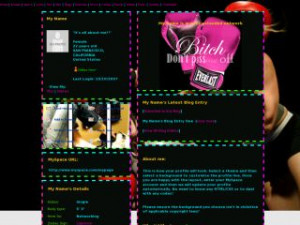 Girl Fight - Tough Bitch MySpace Layout Preview