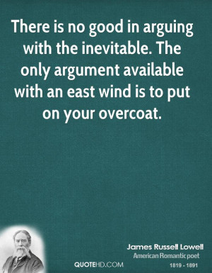 ... only argument available with an east wind is to put on your overcoat
