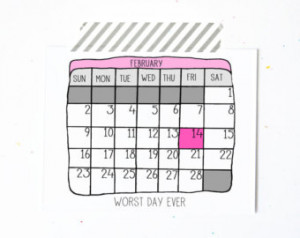 anti valentines day greeting card H appy Single awareness alone ...