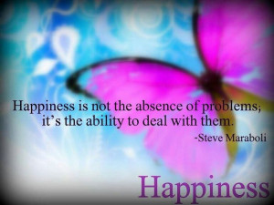 Happiness quote Steve Maraboli