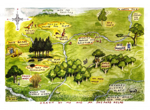 Winnie the Pooh Hundred Acre Wood Map
