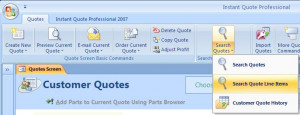 Added New menu options for searching quotes