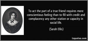 ... complacency any other station or capacity in social life. - Sarah