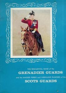 Vintage Sol Hurok Program Regimental Band of the Grenadier Guards