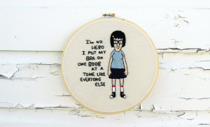 Bob's Burgers Embroidery | Tina Belcher Quote | Custom Order | 8 Inch ...