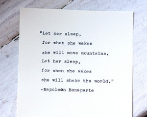 NAPOLEON BONAPARTE quote typed on a 1931 Royal vintage typewriter ...