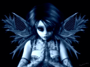 Dark - Angel Gothic Dark Lace Leather Goth Anime Wallpaper