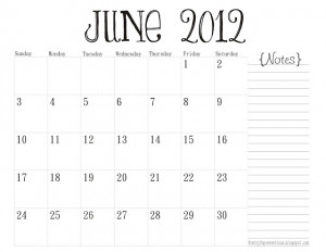 Free Printable Calendar June