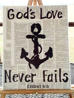 ... love never fails - Bible verse, inspirational quotes, anchor - Etsy