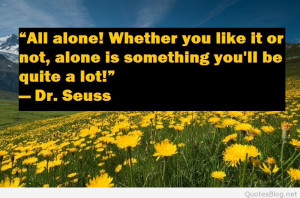 Being alone quote field image