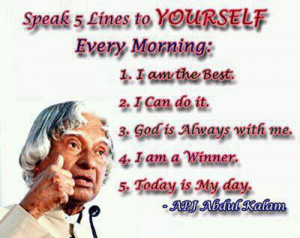 Abdul Kalam Inspirational Pic Quote