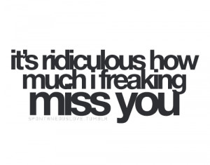 Ridiculous How Much I Freaking Miss You: Quote About Its Ridiculous ...