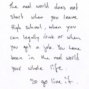 You're only young once