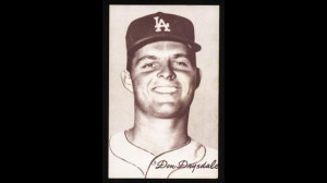 Don Drysdale B&w Exhibit Card (1947-66)~hof~