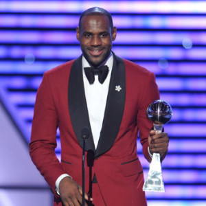 LeBron James padded his trophy collection, receiving three at the ESPY ...