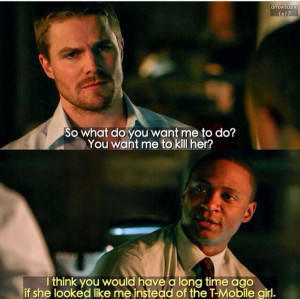 LOVE Diggle and his honest advice to Oliver... if only he actually ...
