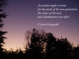 Writing quote from F. Scott Fitzgerald