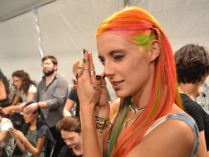 Here's What We Saw Backstage At Nicole Miller's Sci-Fi Runway Show