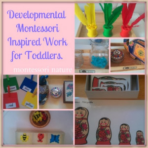 Developmental Montessori Inspired Work for Toddlers.
