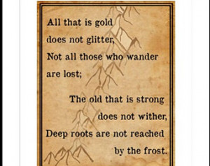 Tolkien Quote Lord of the Rings Hob bit Printable Print Your Own Wall ...