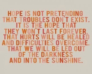 That stage didn't come. Things didn't get better.