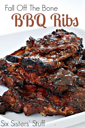 Fall Off The Bone BBQ Ribs ~ Only two ingredients and a slow cooker ...