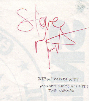 Steve Marriott Autograph