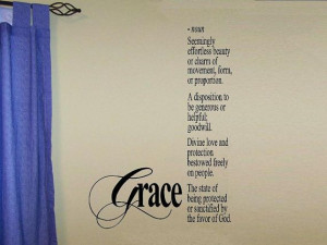 vinyl wall decal quote Grace definition by WallDecalsAndQuotes, $ 16 ...