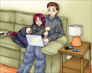anime couples cuddling tumblr