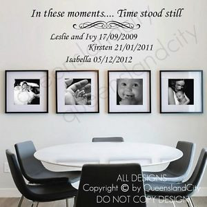 ... -moments-Time-stood-still-Personalised-Custom-Wall-Quote-Decal-Vinyl