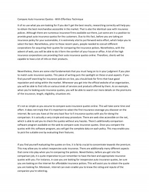 Compare Auto Insurance Quotes with effortless technique