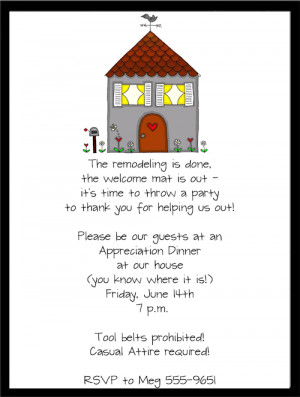 Shop our Store > New Remodel Housewarming Party Invitations