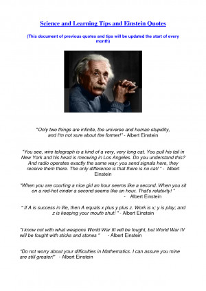 Science and Learning Tips and Einstein Quotes adult friend finder com ...
