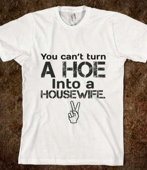 You can't turn a hoe into a housewife
