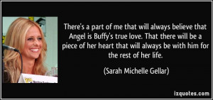 part of me that will always believe that Angel is Buffy's true love ...