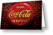 Coca Cola Dylan Quote Greeting Card by Joan Minchak