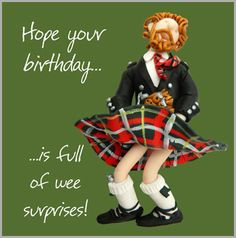 Holy Mackerel are off to Scotland for this birthday card from Erica ...